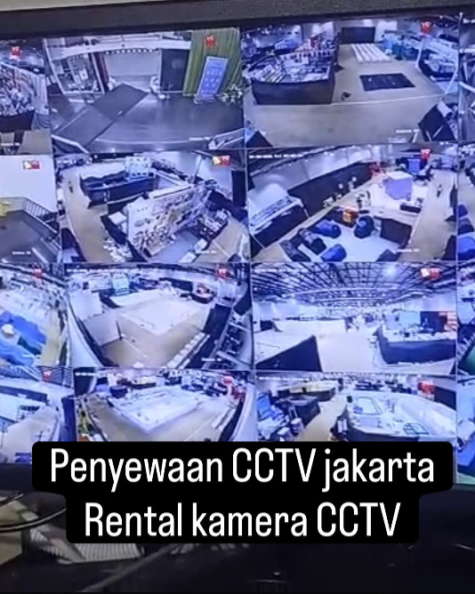 "Sewa kamera CCTV Jakarta terpasang di area event dengan monitor pantau live"